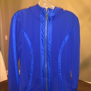 Athleta Fleece Lined Jacket Small Cobalt Blue
